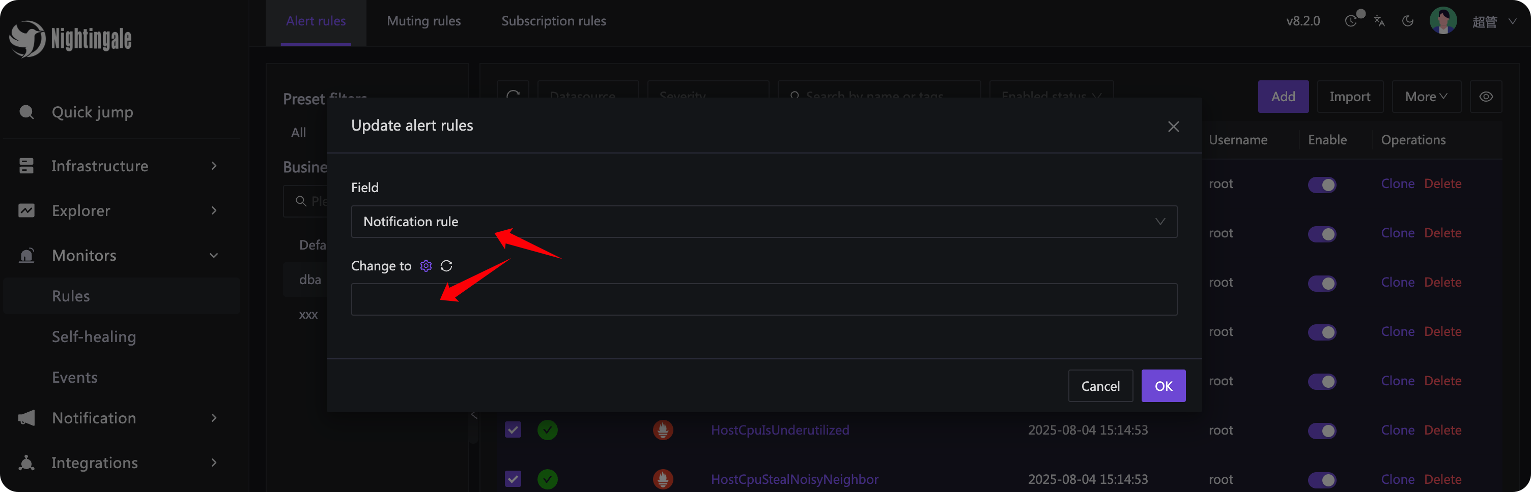 Batch Update Notification Rules