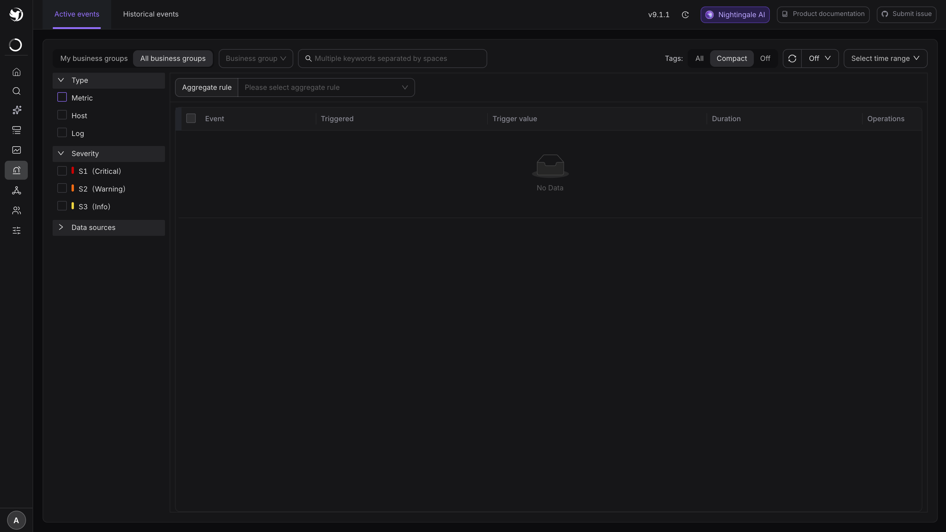 Active alerts